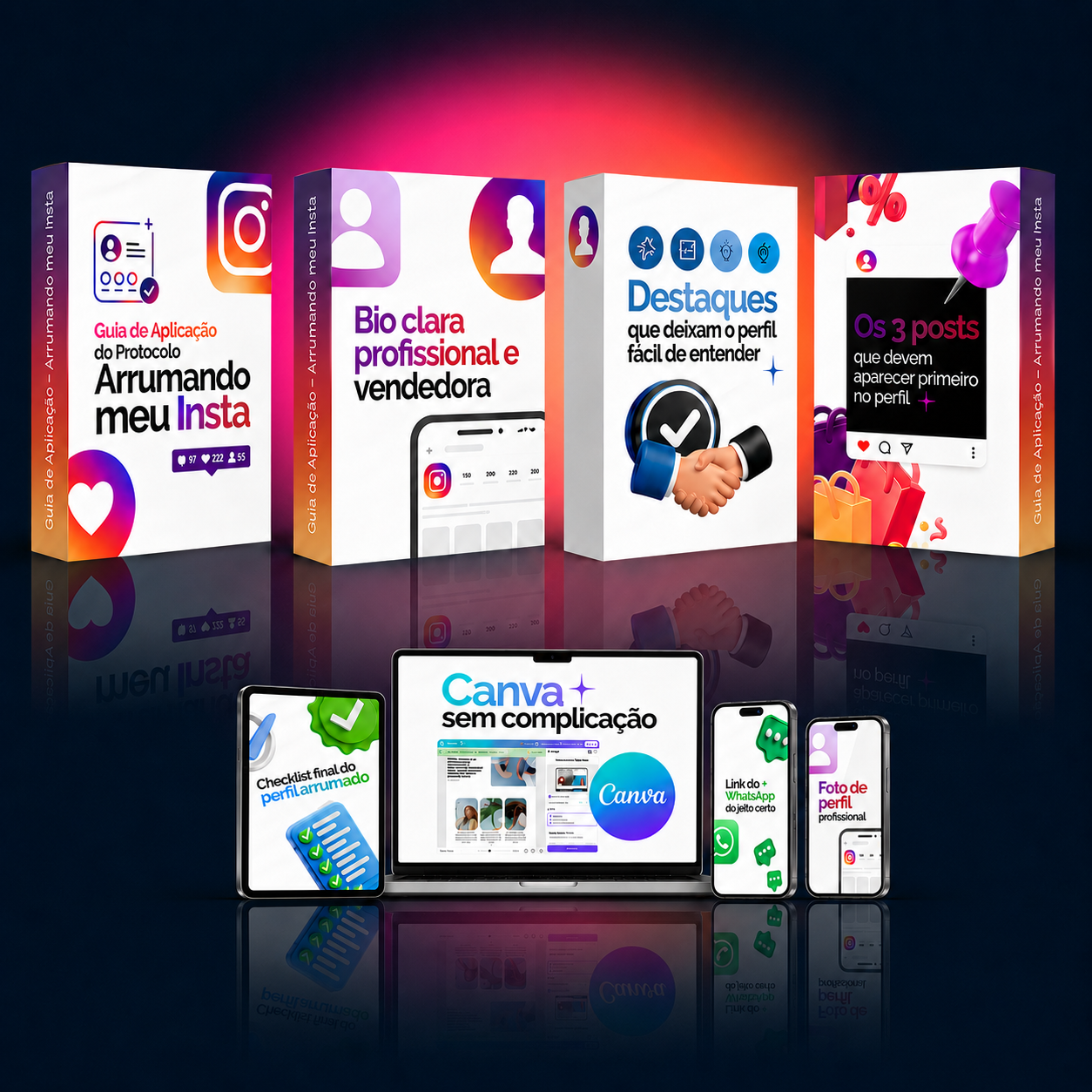 Tudo o que você recebe no Protocolo Arrumando Meu Insta