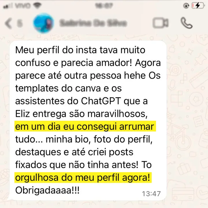 Depoimento — Mentora